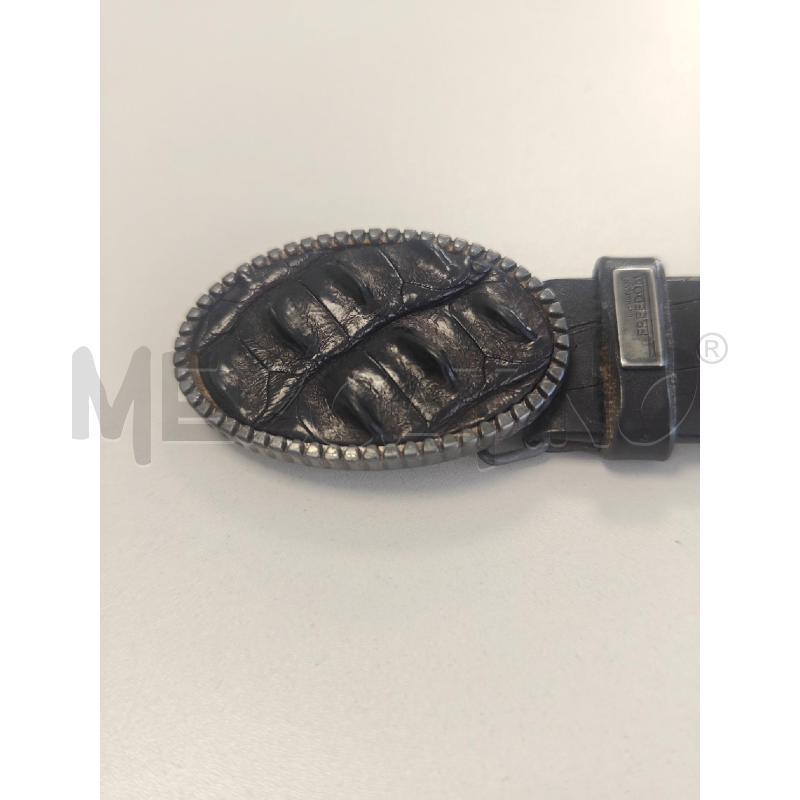 CINTURA DONNA CAVALLI PELLE FIBBIA TONDA INSERTO COCCODRILLO | Mercatino dell'Usato Corciano 1