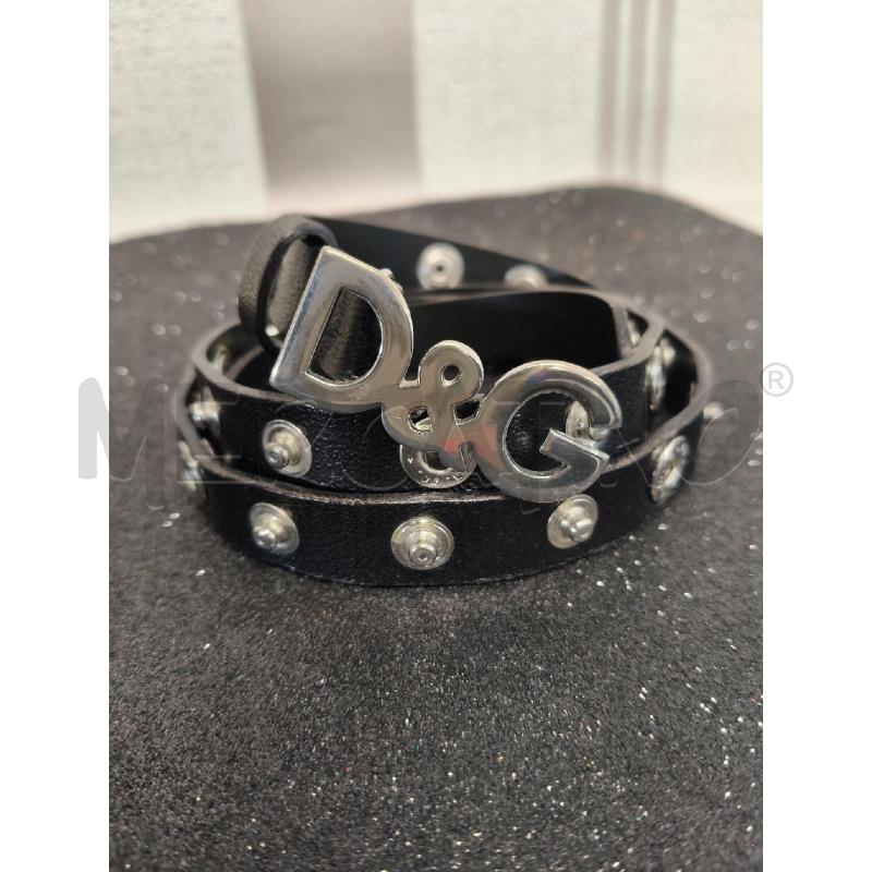 CINTURA DONNA D&G NERA SOTTILE CON BORCHE  | Mercatino dell'Usato Corciano 1