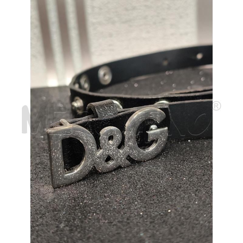 CINTURA DONNA D&G NERA SOTTILE CON BORCHE  | Mercatino dell'Usato Corciano 3