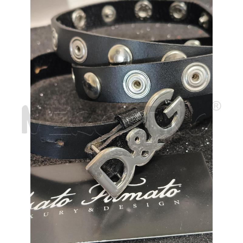 CINTURA DONNA D&G NERA SOTTILE CON BORCHE  | Mercatino dell'Usato Corciano 4
