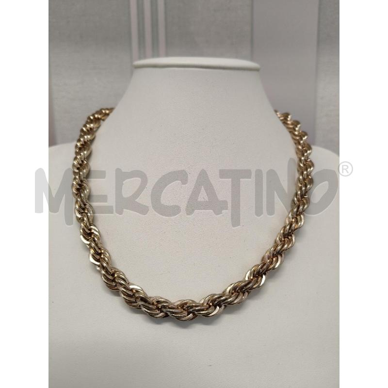 COLLANA CON CHIUSURA A MARTELLO SIMIL ORO INTRECCIO  | Mercatino dell'Usato Corciano 1