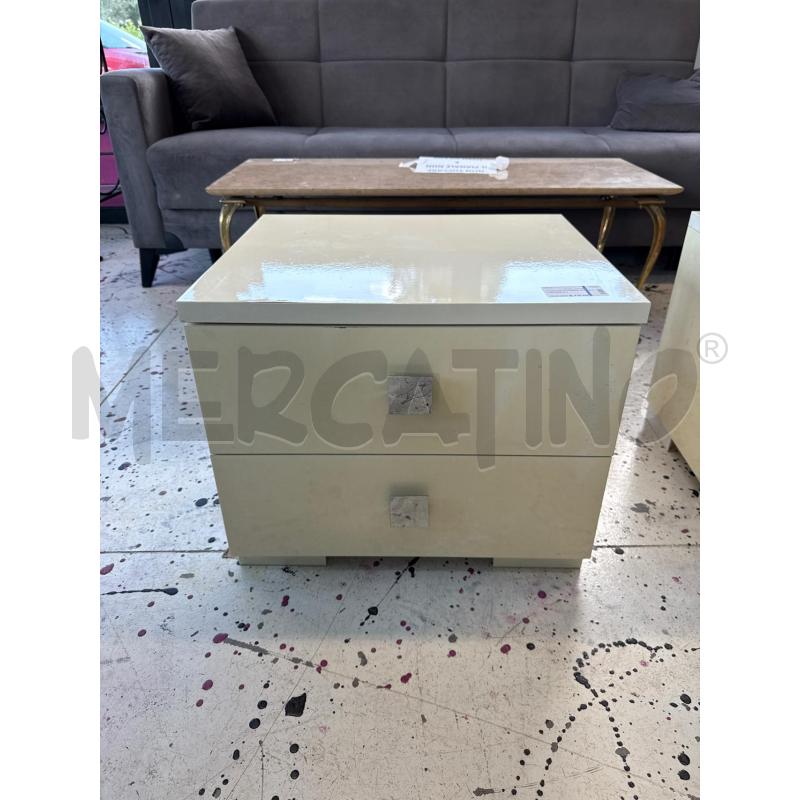 COMODINO PANNA POMELLI QUADRATI  | Mercatino dell'Usato Corciano 1