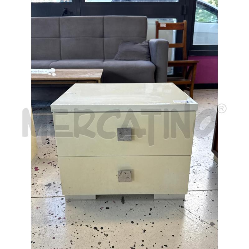 COMODINO PANNA POMELLI QUADRATI  | Mercatino dell'Usato Corciano 1