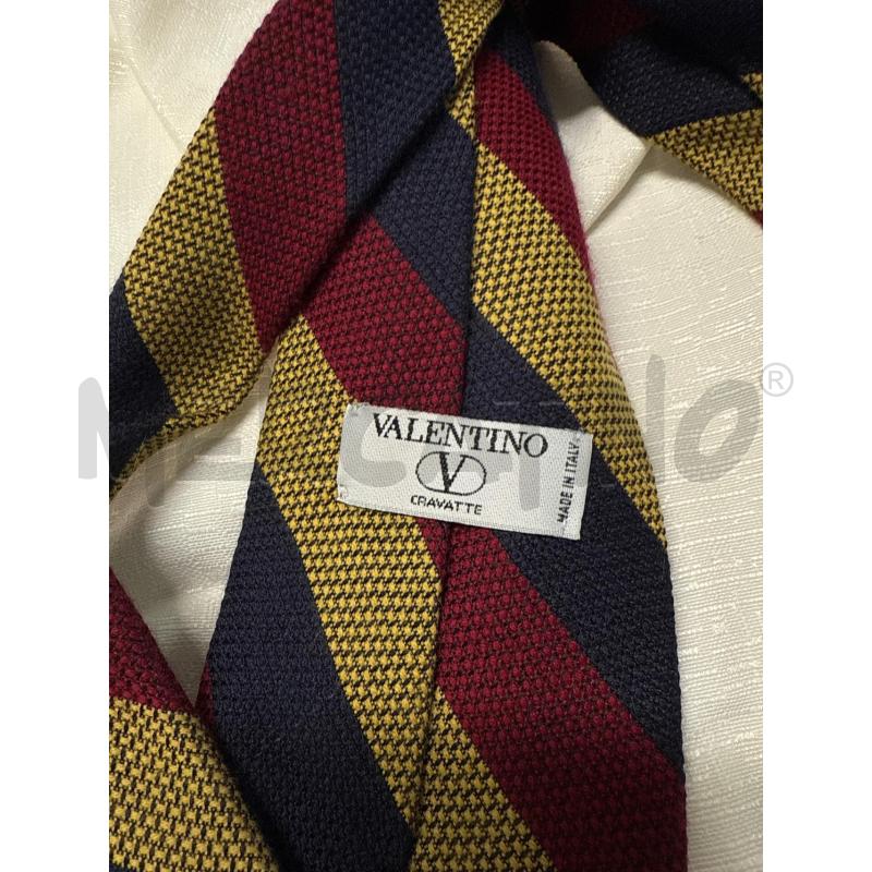 CRAVATTA VALENTINO BLU GIALA E ROSSA CON LOGO  | Mercatino dell'Usato Corciano 2