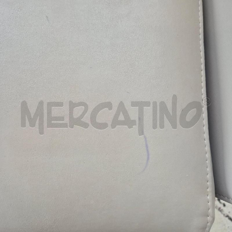 DIVANO IN PELLE  2 POSTI GRIGIO CHIARO KASTEL  | Mercatino dell'Usato Corciano 3