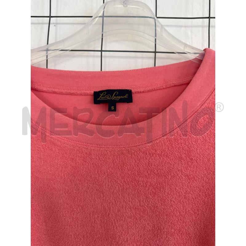 FELPA DONNA LUISA SPAGNIOLI SALMONE MEZZA MANICA  | Mercatino dell'Usato Corciano 2