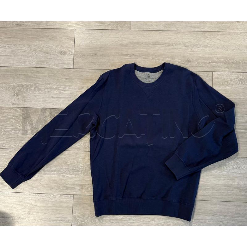 FELPA UOMO BRUNELLO CUCINELLI BLU ELETTRICO CON CARTELLINO  | Mercatino dell'Usato Corciano 1