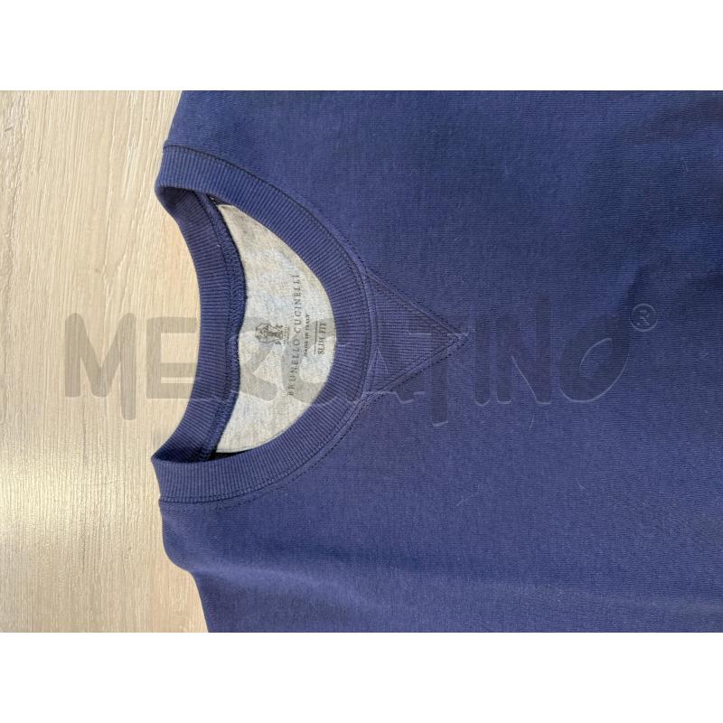 FELPA UOMO BRUNELLO CUCINELLI BLU ELETTRICO CON CARTELLINO  | Mercatino dell'Usato Corciano 2