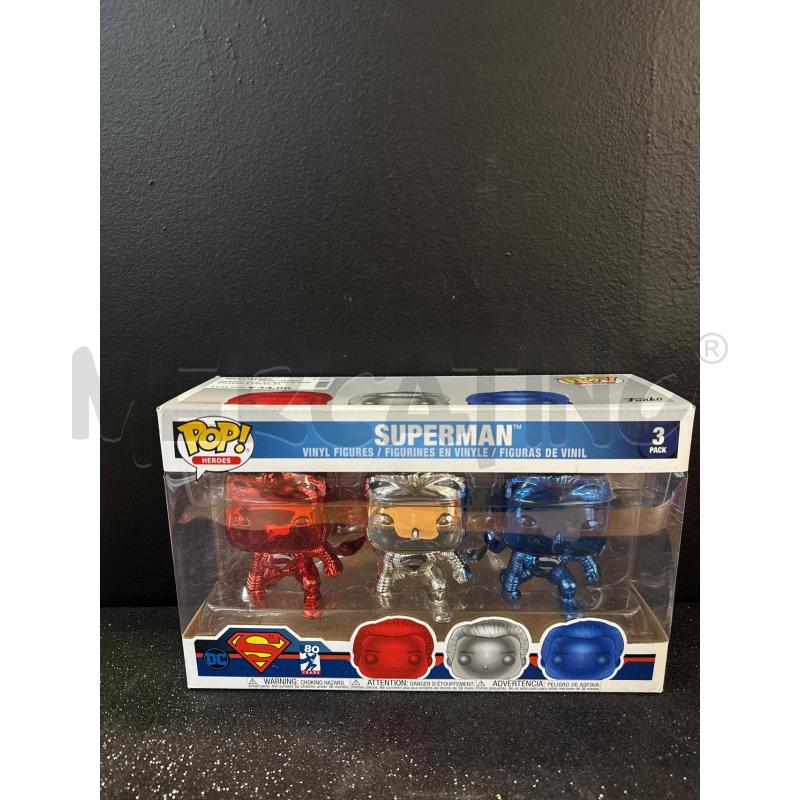FUNKO POP SCATOLA SUPERMAN 3 VINYL FIGURES  | Mercatino dell'Usato Corciano 1