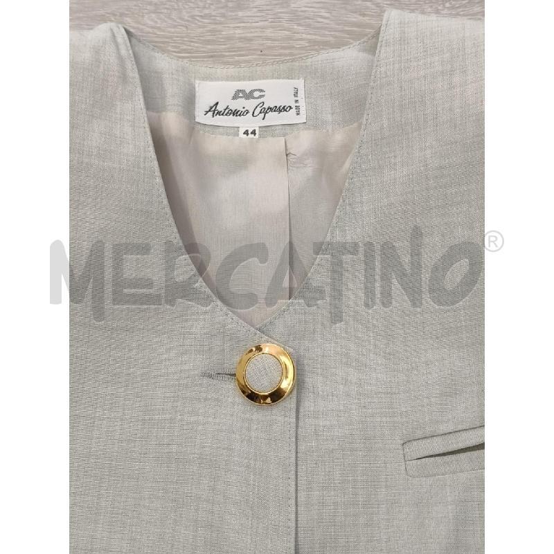 GIACCA DONNA ANTONIO CAPASSO GRIGIA BOTTONI DORATI  | Mercatino dell'Usato Corciano 2
