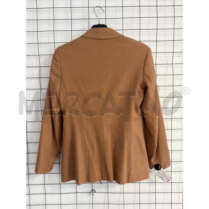 GIACCA DONNA KAOS CAMMELLO CON SPILLA BLU E BIANCA  | Mercatino dell'Usato Corciano 3