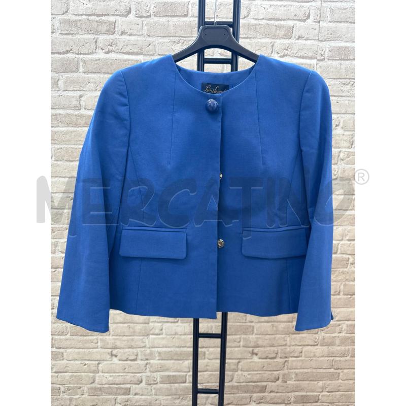 GIACCA DONNA LUISA SPAGNIOLI BLU ELETTRICO CON BOTTONE  | Mercatino dell'Usato Corciano 1