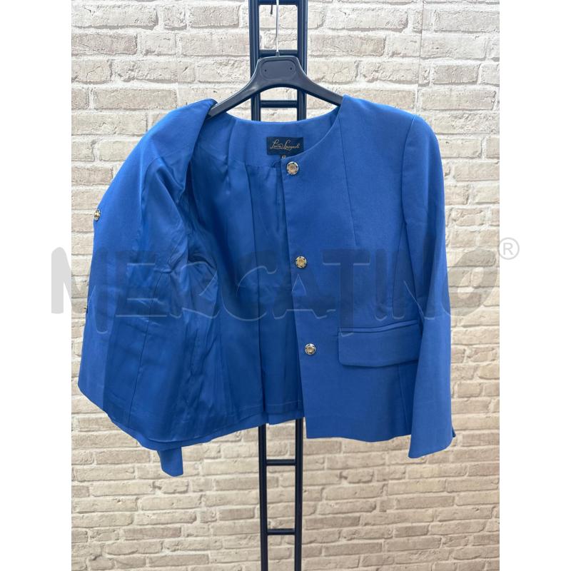 GIACCA DONNA LUISA SPAGNIOLI BLU ELETTRICO CON BOTTONE  | Mercatino dell'Usato Corciano 2