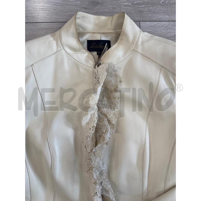 GIACCA DONNA LUISA SPAGNIOLI IN PELLE CHIARA CON PIZZO  | Mercatino dell'Usato Corciano 2
