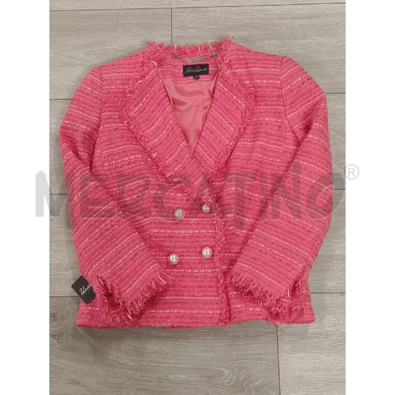 GIACCA DONNA LUISA SPAGNIOLI ROSA CON BOTTONI IN PERLA  | Mercatino dell'Usato Corciano 1