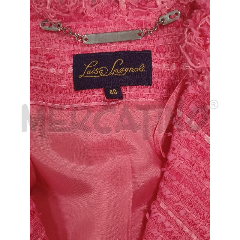 GIACCA DONNA LUISA SPAGNIOLI ROSA CON BOTTONI IN PERLA  | Mercatino dell'Usato Corciano 3