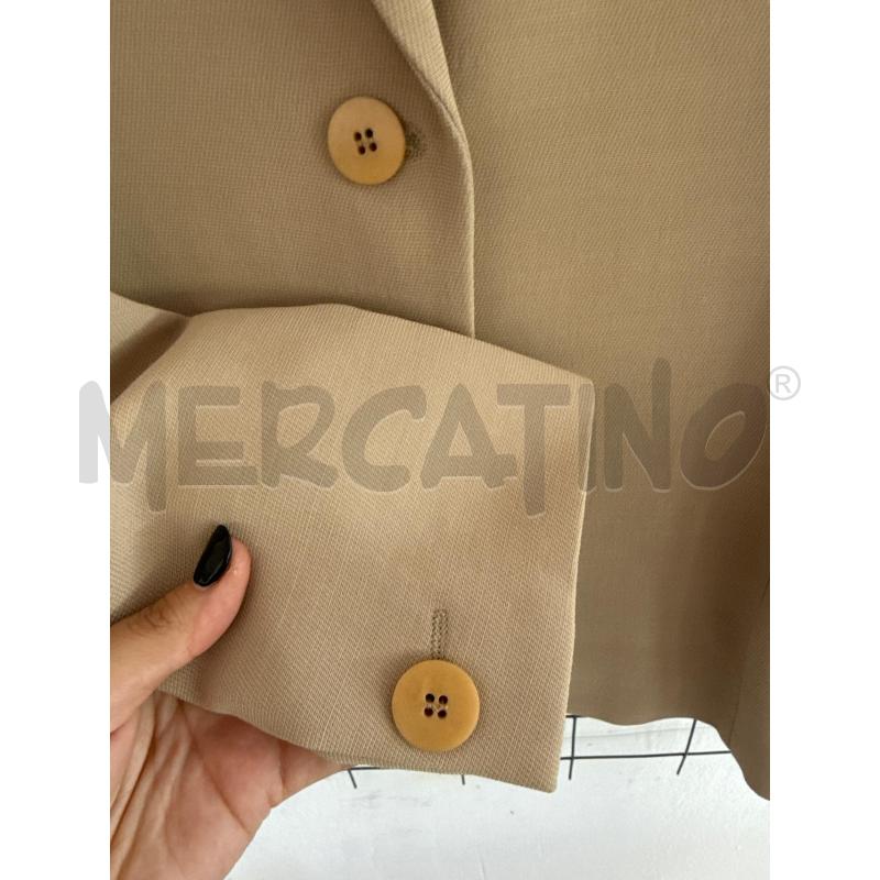 GIACCA DONNA MAX MARA BEIGE SCURO CON UN BOTTONE  | Mercatino dell'Usato Corciano 3