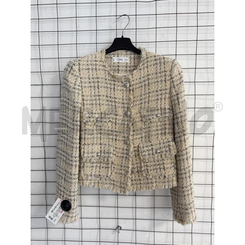 GIACCA DONNA MNG CREMA CON BOTTONI SILVER STILOE CHANEL  | Mercatino dell'Usato Corciano 1