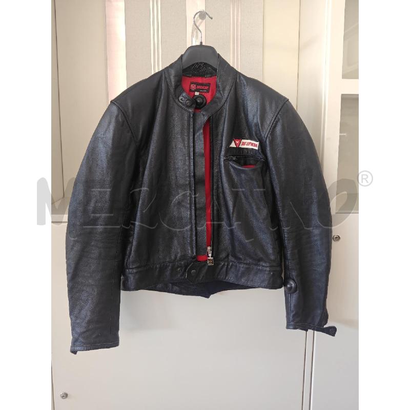GIACCA PELLE UOMO DAINESE VINTAGE INTERNO ROSSO  | Mercatino dell'Usato Corciano 1