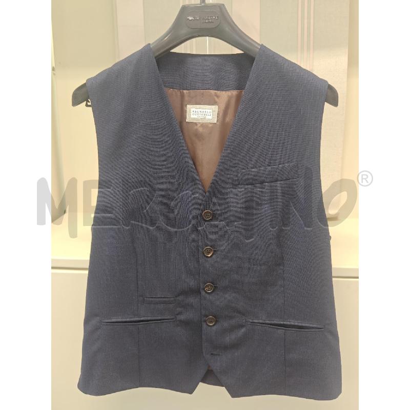 GILET UOMO LANA BLU CUCINELLO FODERA  | Mercatino dell'Usato Corciano 1