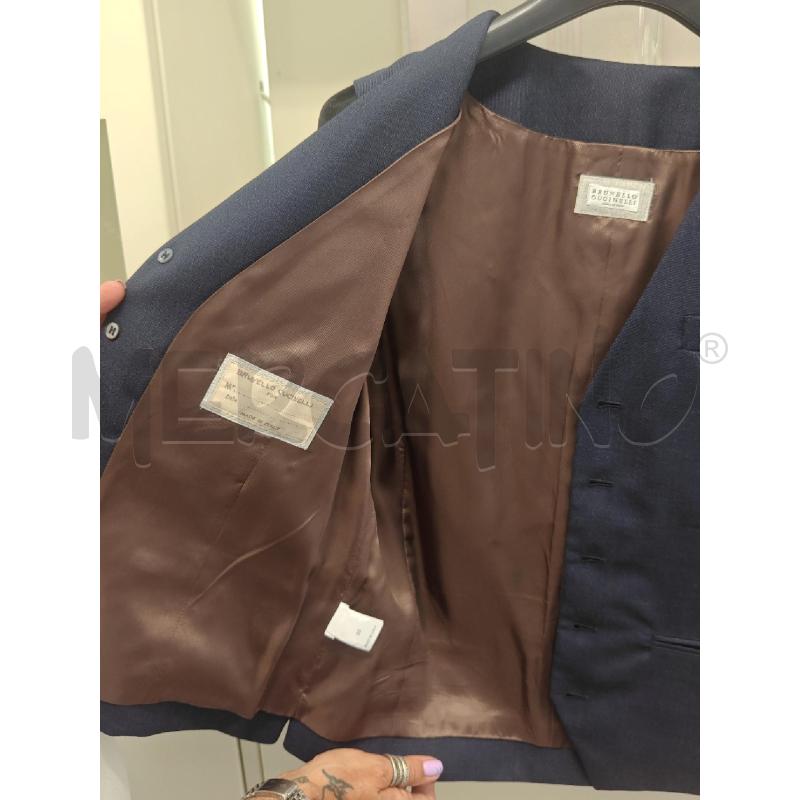 GILET UOMO LANA BLU CUCINELLO FODERA  | Mercatino dell'Usato Corciano 4