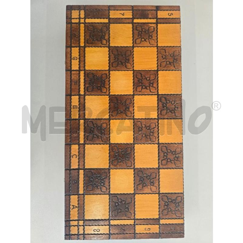 GIOCO SCACCHIERA IN LEGNO CON 32 PZ COMPLETA | Mercatino dell'Usato Corciano 1