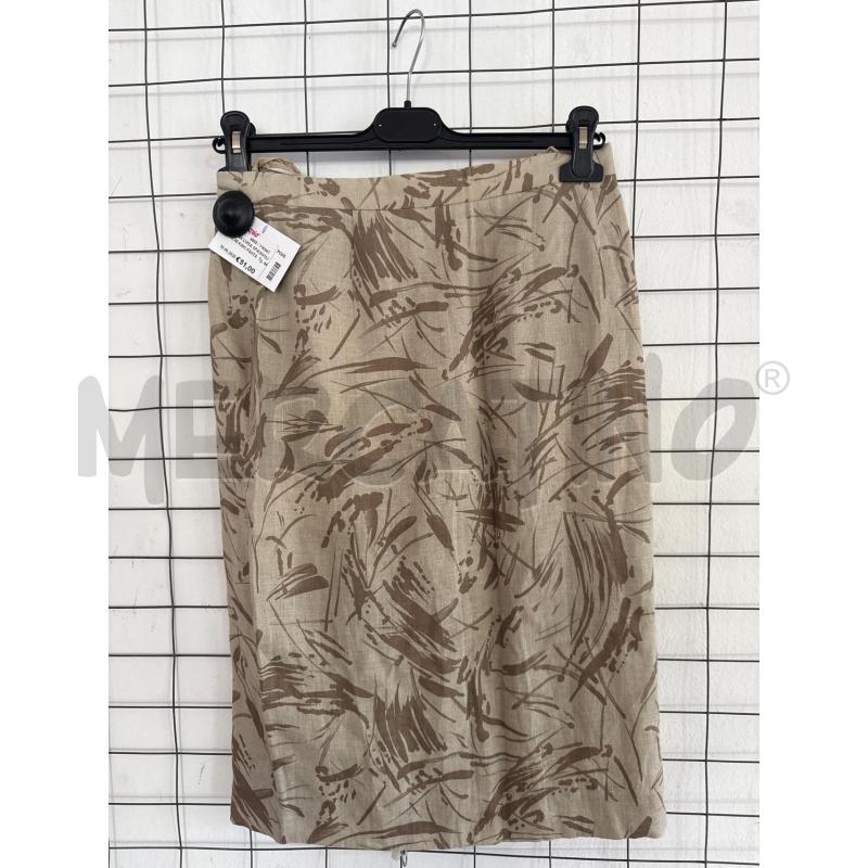 GONNA LUISA SPAGNOLI CACHI KAKI FANTASIE BEIGE AL GINOCCHIO TRE QUARTI | Mercatino dell'Usato Corciano 1
