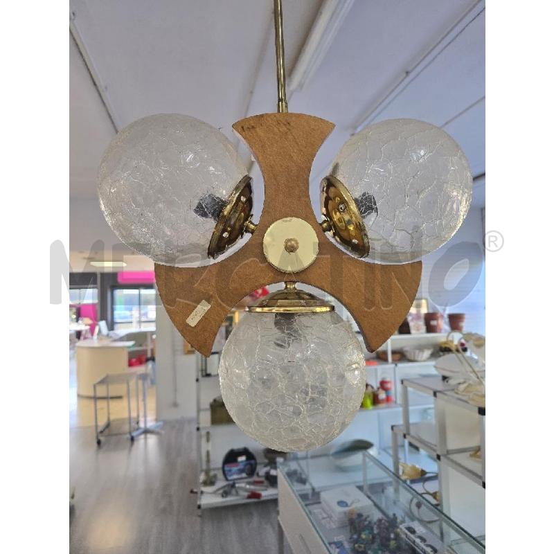 LAMPADARIO ASTA RIGIDA 3 PALLE TARTARUGATE | Mercatino dell'Usato Corciano 2