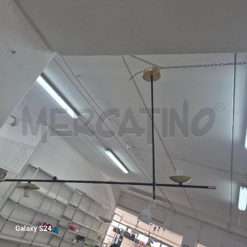 LAMPADARIO BINARIO NERO RIFINUTRE ORO | Mercatino dell'Usato Corciano 1