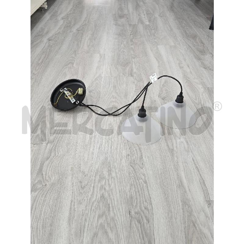 LAMPADARIO CALATA 2 LUCI NERA | Mercatino dell'Usato Corciano 1