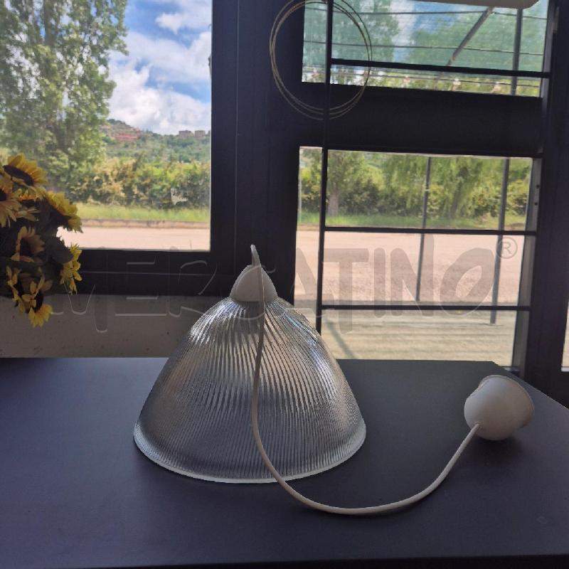 LAMPADARIO SOSPESO VETRO ZIGRINATO | Mercatino dell'Usato Corciano 1