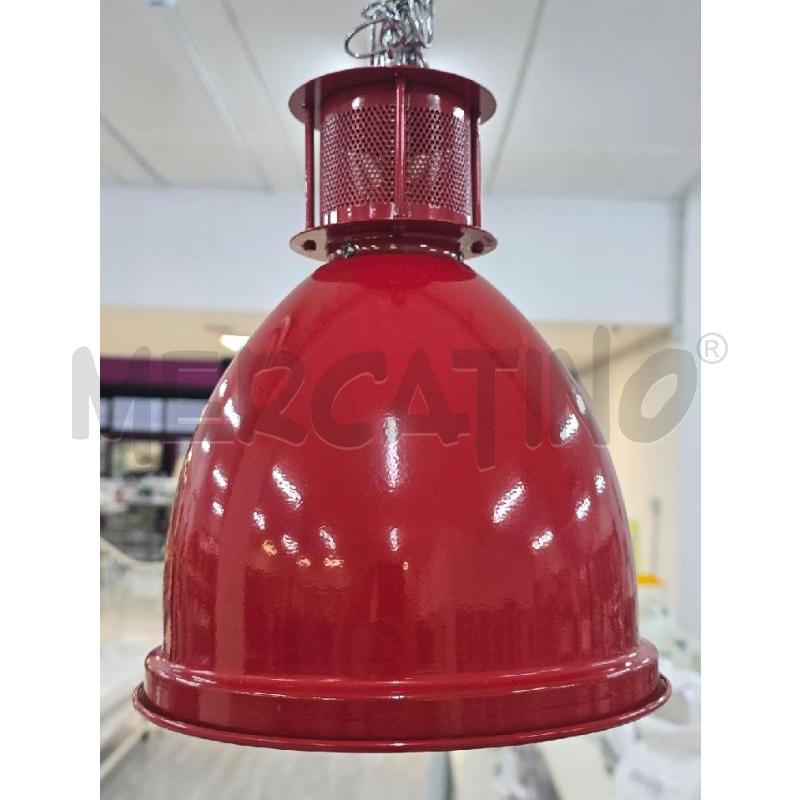 LAMPADARIO STILE INDUSTRIALE ROSSO | Mercatino dell'Usato Corciano 2