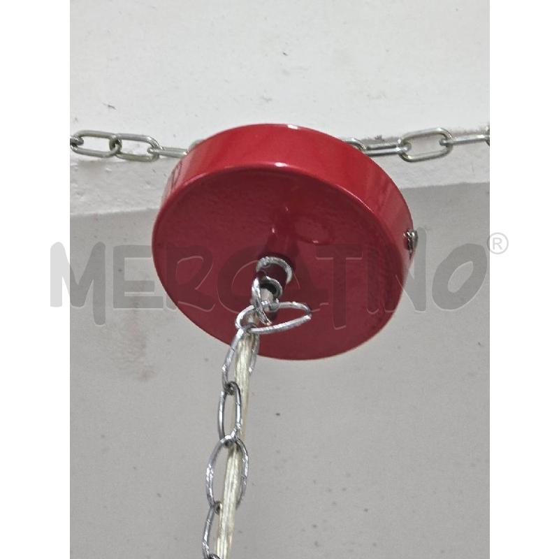 LAMPADARIO STILE INDUSTRIALE ROSSO | Mercatino dell'Usato Corciano 4