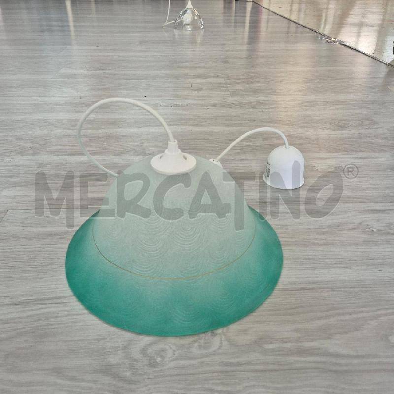 LAMPADARIO VETRO VERDE SOSPESO | Mercatino dell'Usato Corciano 1
