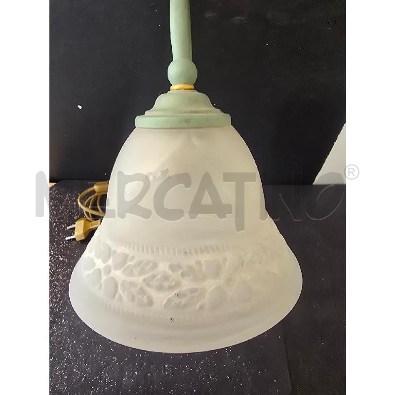 LAMPADA VERDE ACQUA  VETRO SFUMATO | Mercatino dell'Usato Corciano 3