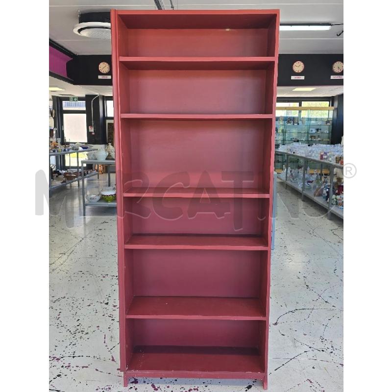 LIBRERIA ROSSA 6 RIPIANI DANNO GAMBA | Mercatino dell'Usato Corciano 1