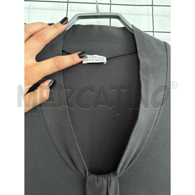 MAGLIA DONNA BRUNELLO CUCINELLI GRIVIO BLU SCOLLO A V  | Mercatino dell'Usato Corciano 2