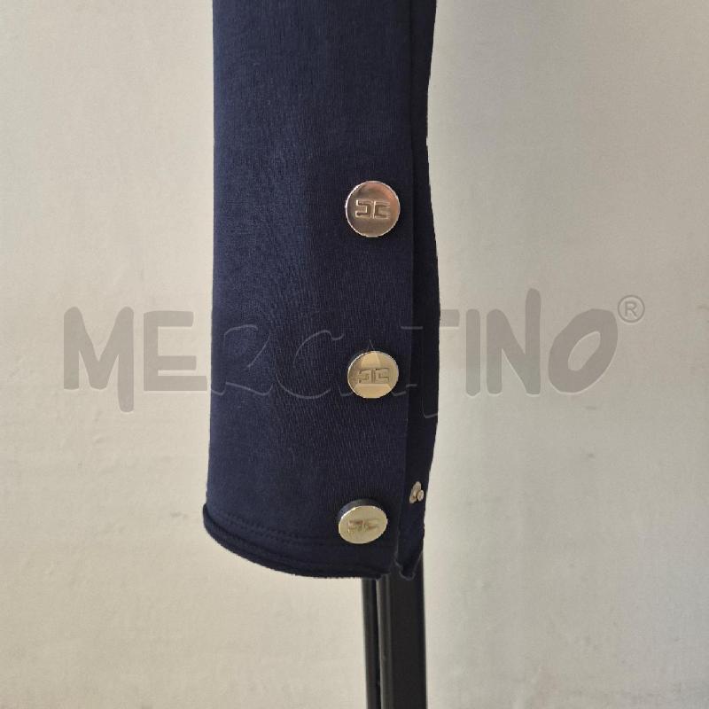 MAGLIA DONNA ELISABETTA FRANCHI BLU SCURA CON STEMMA DORATO  | Mercatino dell'Usato Corciano 5