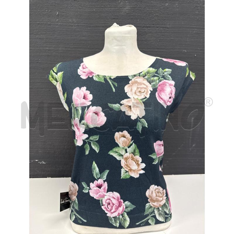 MAGLIA DONNA LUISA SPAGNIOLI GIRO MANICA ROSE ROSEA  | Mercatino dell'Usato Corciano 1