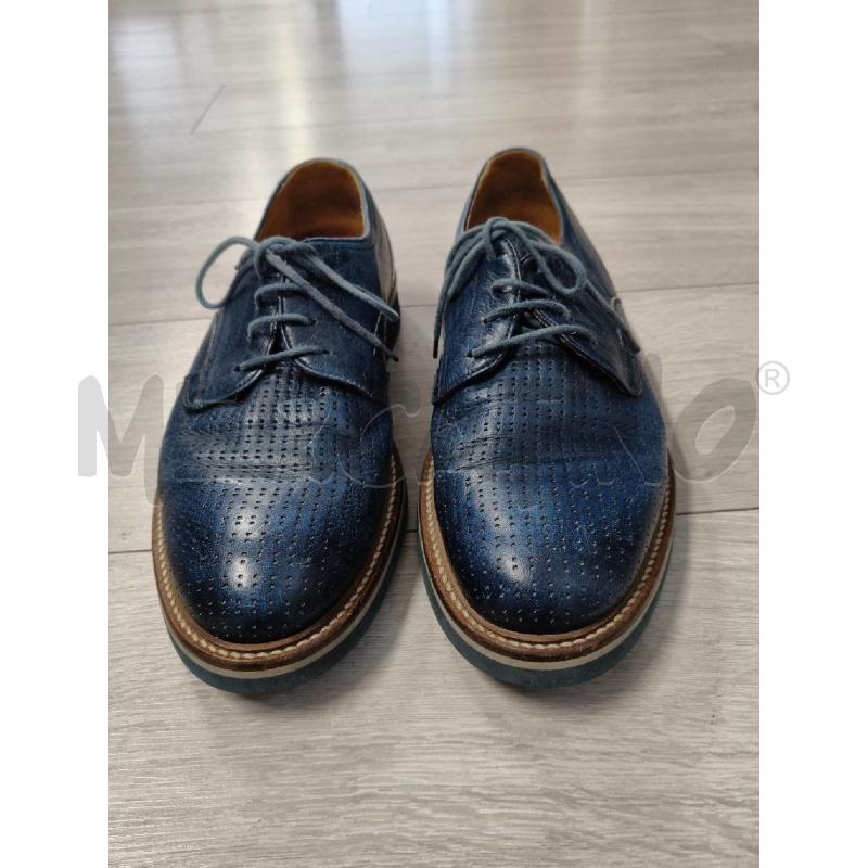 MOCASSINI PELLE UOMO BLU TRAFORATI CORVARI | Mercatino dell'Usato Corciano 1