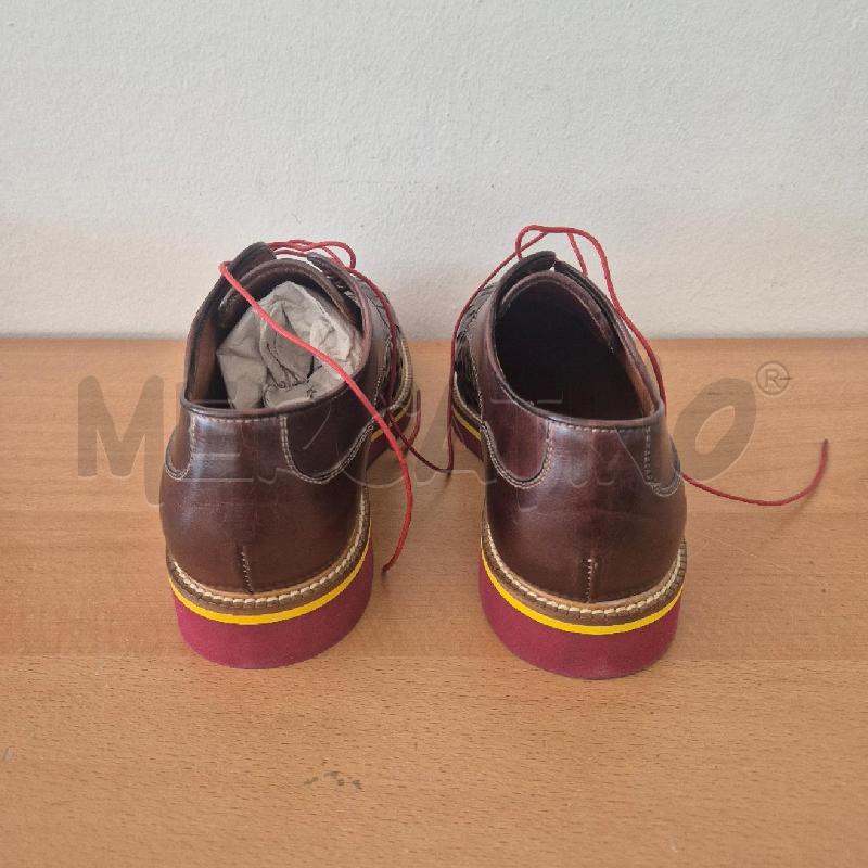 MOCASSINI UOMO ANTICA CUOIERIA NERI CON SUOLA BEIGE  | Mercatino dell'Usato Corciano 3