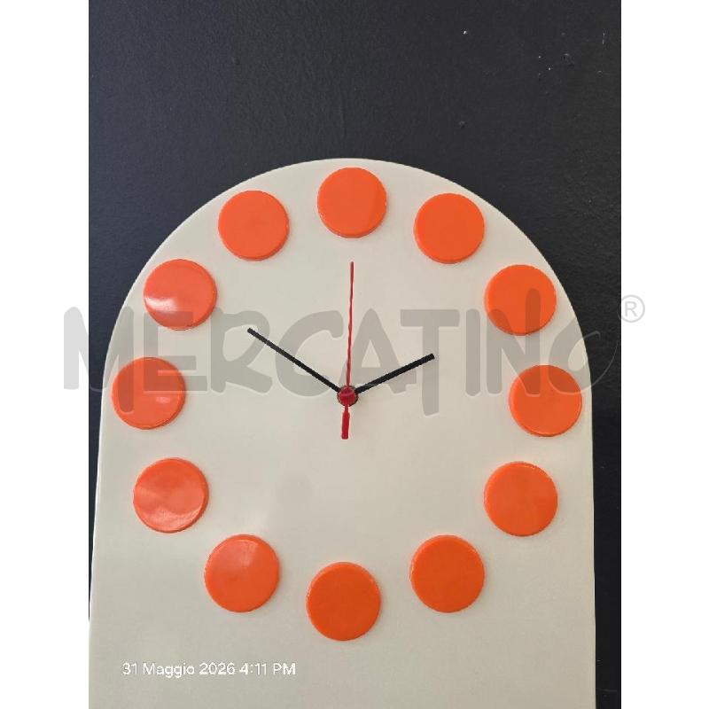 OROLOGIO OVALE IKEA CON CALAMITE ARANCIONI | Mercatino dell'Usato Corciano 2