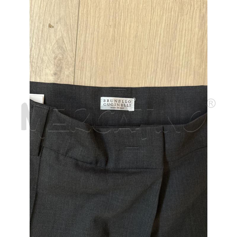 PANTALONE DONNA BRUNELLO CUCINELLI ANTRACITE CON RIGA GLITTERATA  | Mercatino dell'Usato Corciano 3