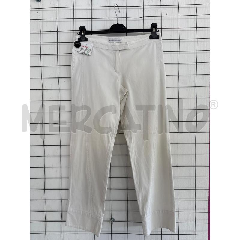 PANTALONE DONNA BRUNELLO CUCINELLI BIANCO CON CHIUSURA A CLIP | Mercatino dell'Usato Corciano 1