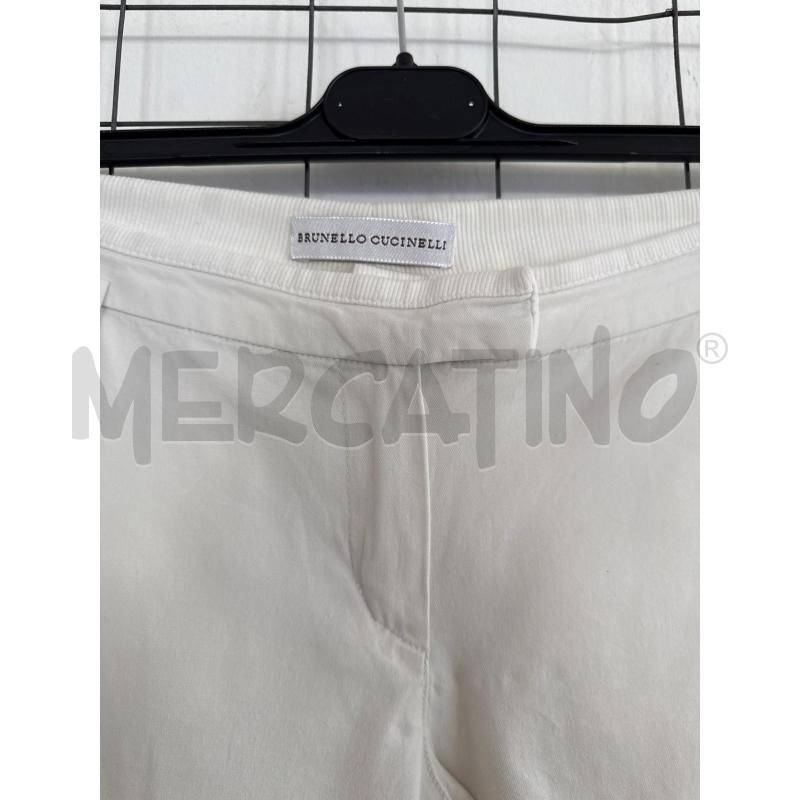 PANTALONE DONNA BRUNELLO CUCINELLI BIANCO CON CHIUSURA A CLIP | Mercatino dell'Usato Corciano 2