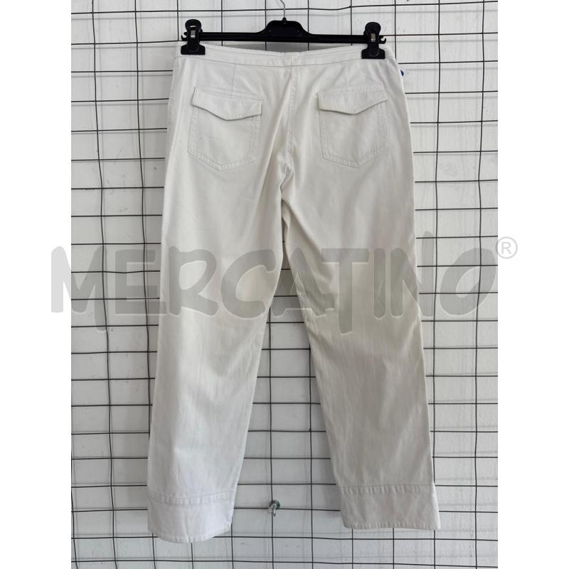 PANTALONE DONNA BRUNELLO CUCINELLI BIANCO CON CHIUSURA A CLIP | Mercatino dell'Usato Corciano 3