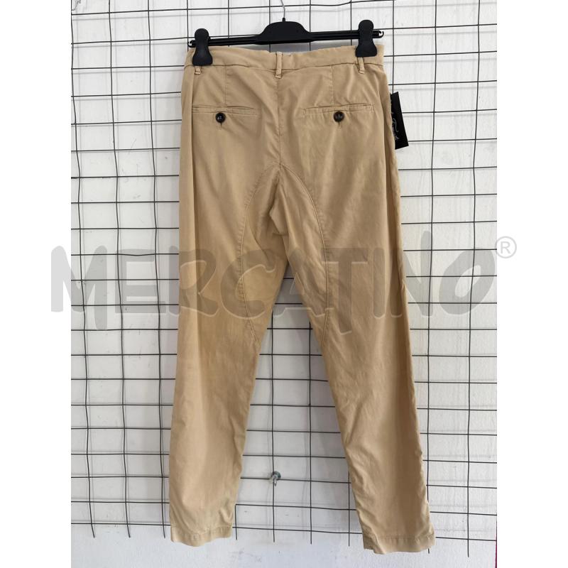 PANTALONE DONNA BRUNELLO CUCINELLI CREMA BOTTONE MARRONE  | Mercatino dell'Usato Corciano 3