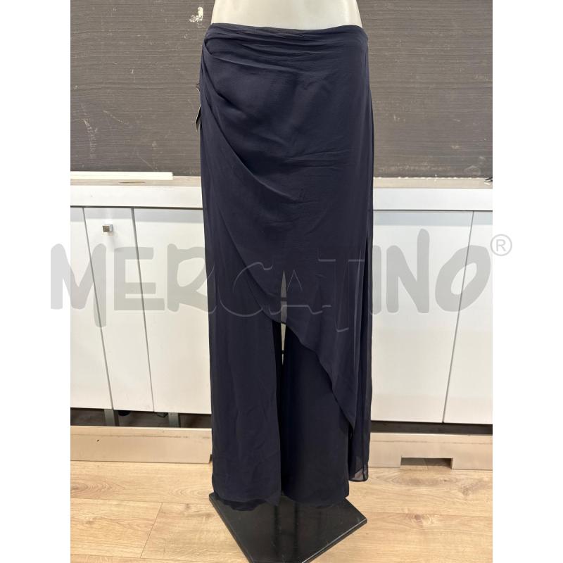 PANTALONE DONNA LUISA SPAGNIOLI BLU CON TULLE IN SETA  | Mercatino dell'Usato Corciano 1
