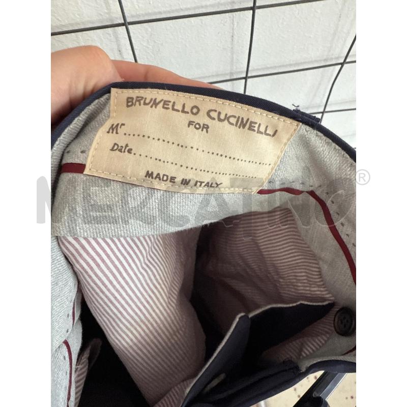 PANTALONE UOMO BRUNELLO CUCINELLI BLU NOTTE CLASSICO CON DUE BOTTONI  | Mercatino dell'Usato Corciano 4