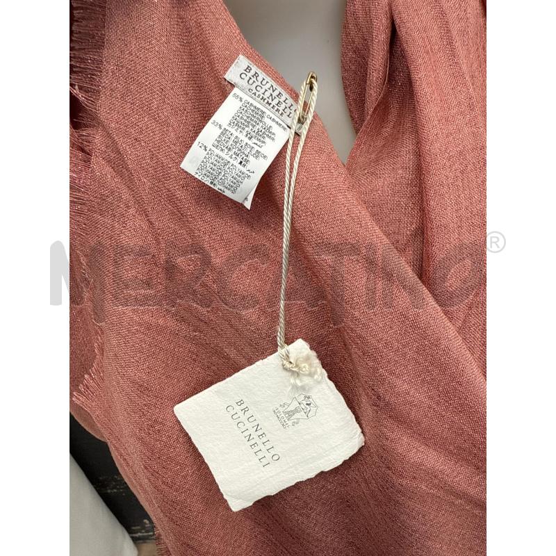 PASHMINA DONNA BRUNELLO CUCINELLI SALMONE CON BRILLANTI E CARTELLINO  | Mercatino dell'Usato Corciano 2